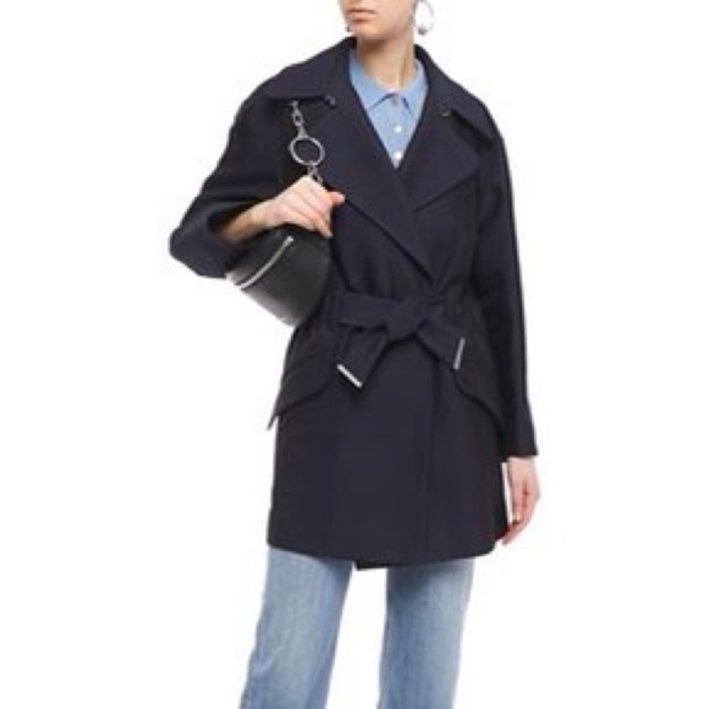 Sandro Marius Belted Cotton-blend Twill Jacket